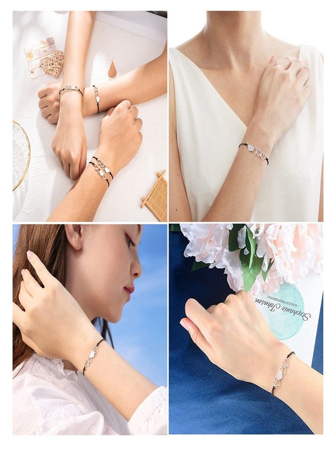Tarsus 4 Best Friend Bracelets Matching Sister Friendship Heart Bracelet Jewelry Valentine Galentines Day Gifts for Friends Bff Teen Women Family - Image 2